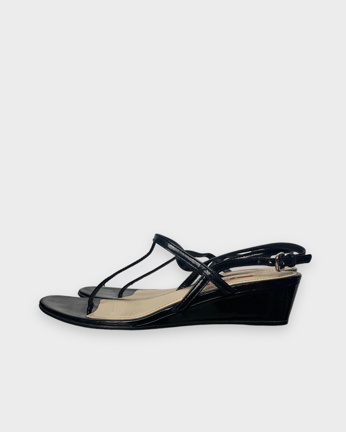 Prada black sandals, 38
