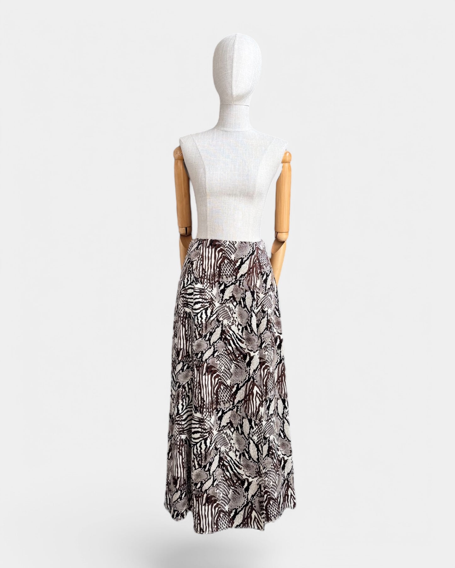 Wilfred 100% Silk Safari Print Skirt, 4
