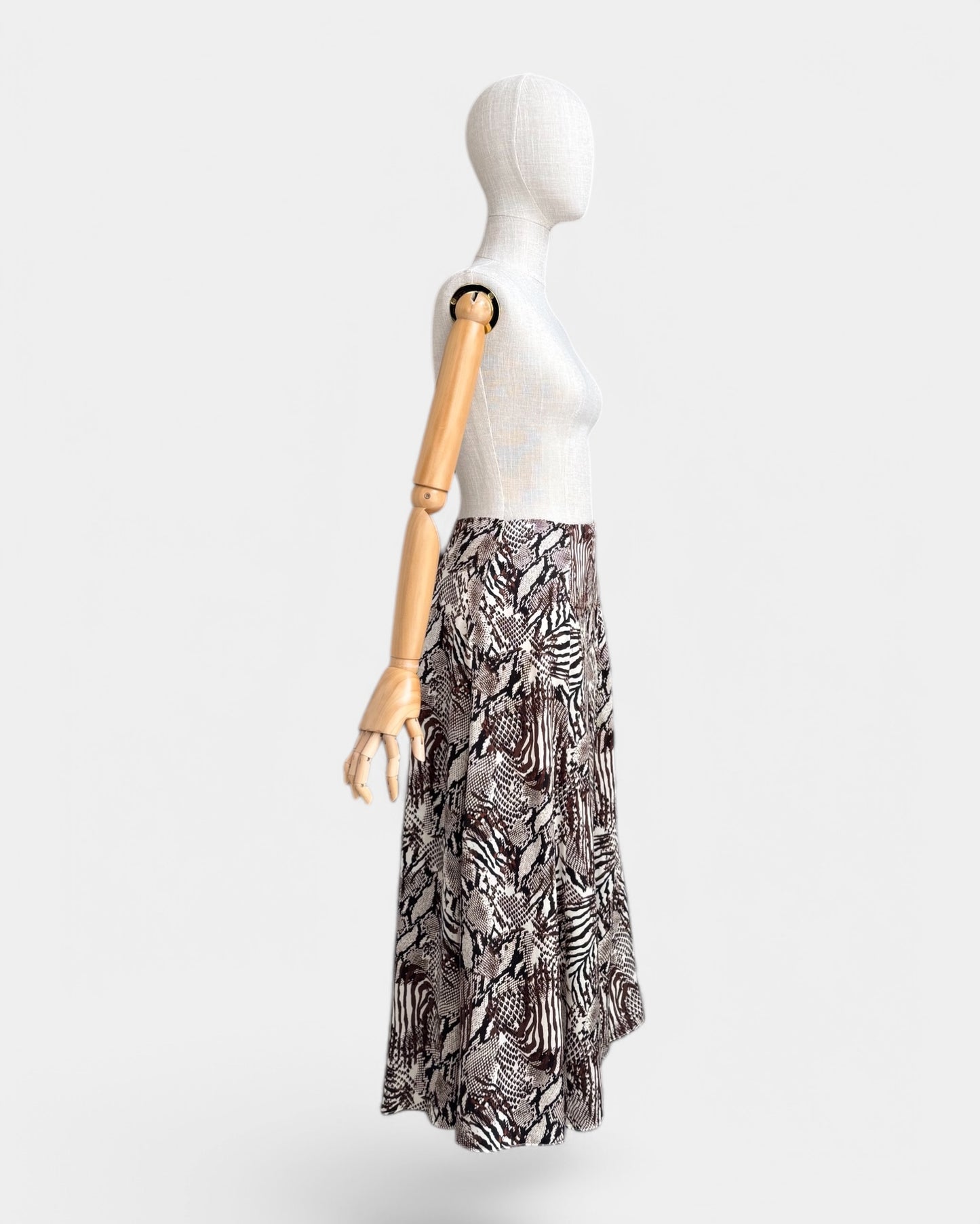 Wilfred 100% Silk Safari Print Skirt, 4