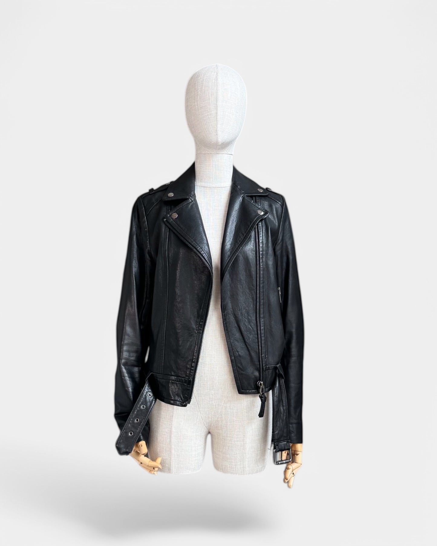 Mackage Black Leather Jacket, S