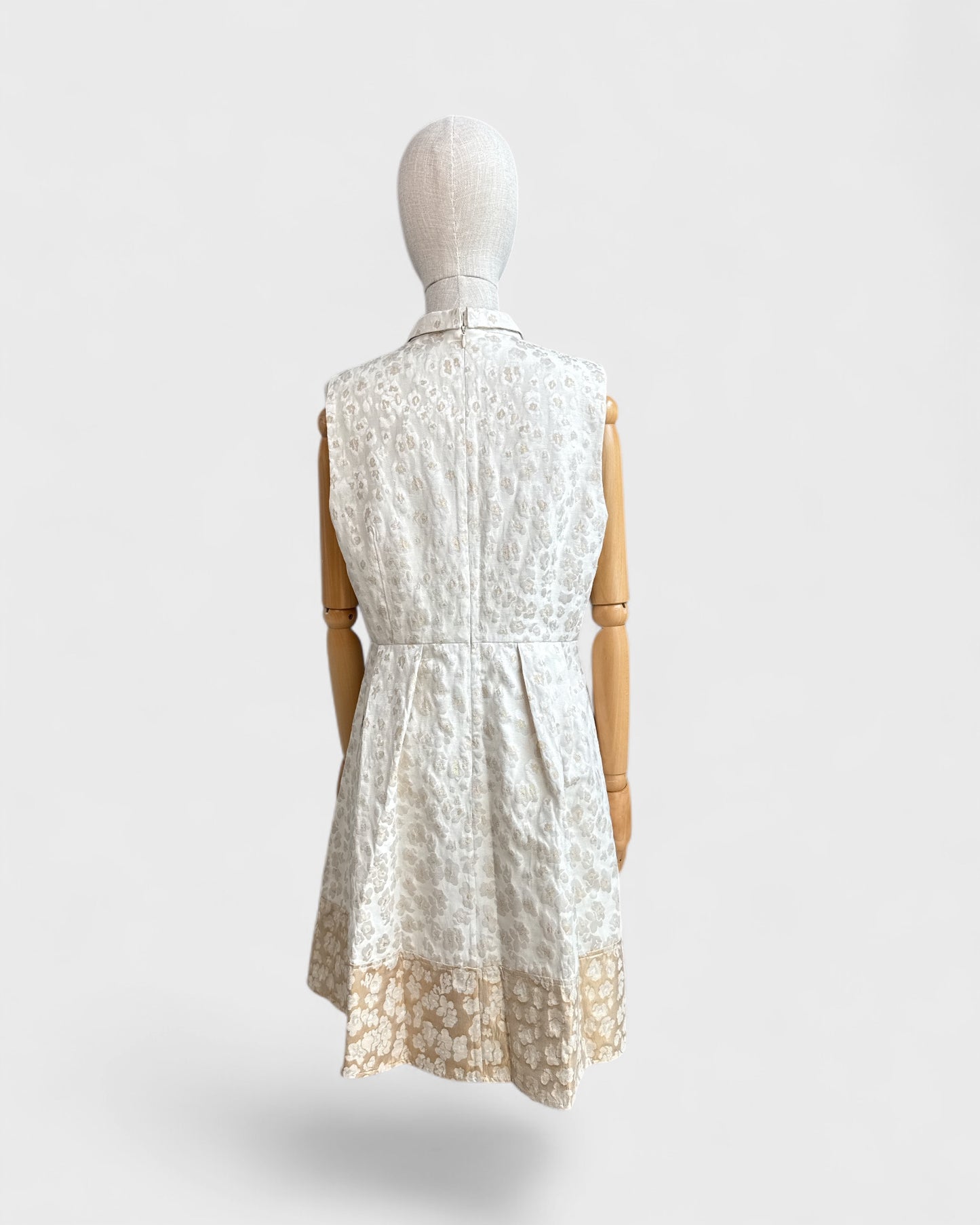 Erin Fetherston Cream/Gold Floral Dress, 12
