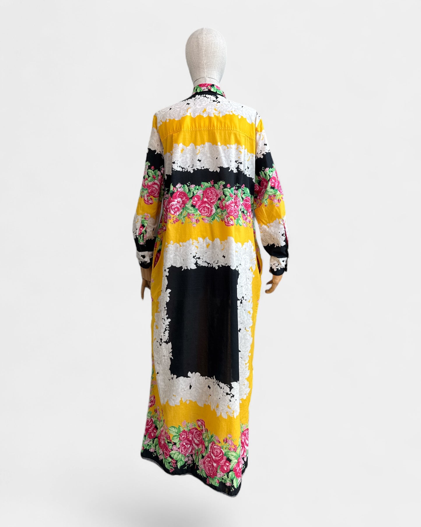 Rachel Comey Yellow/Black/Pink/Green Floral Print Dress