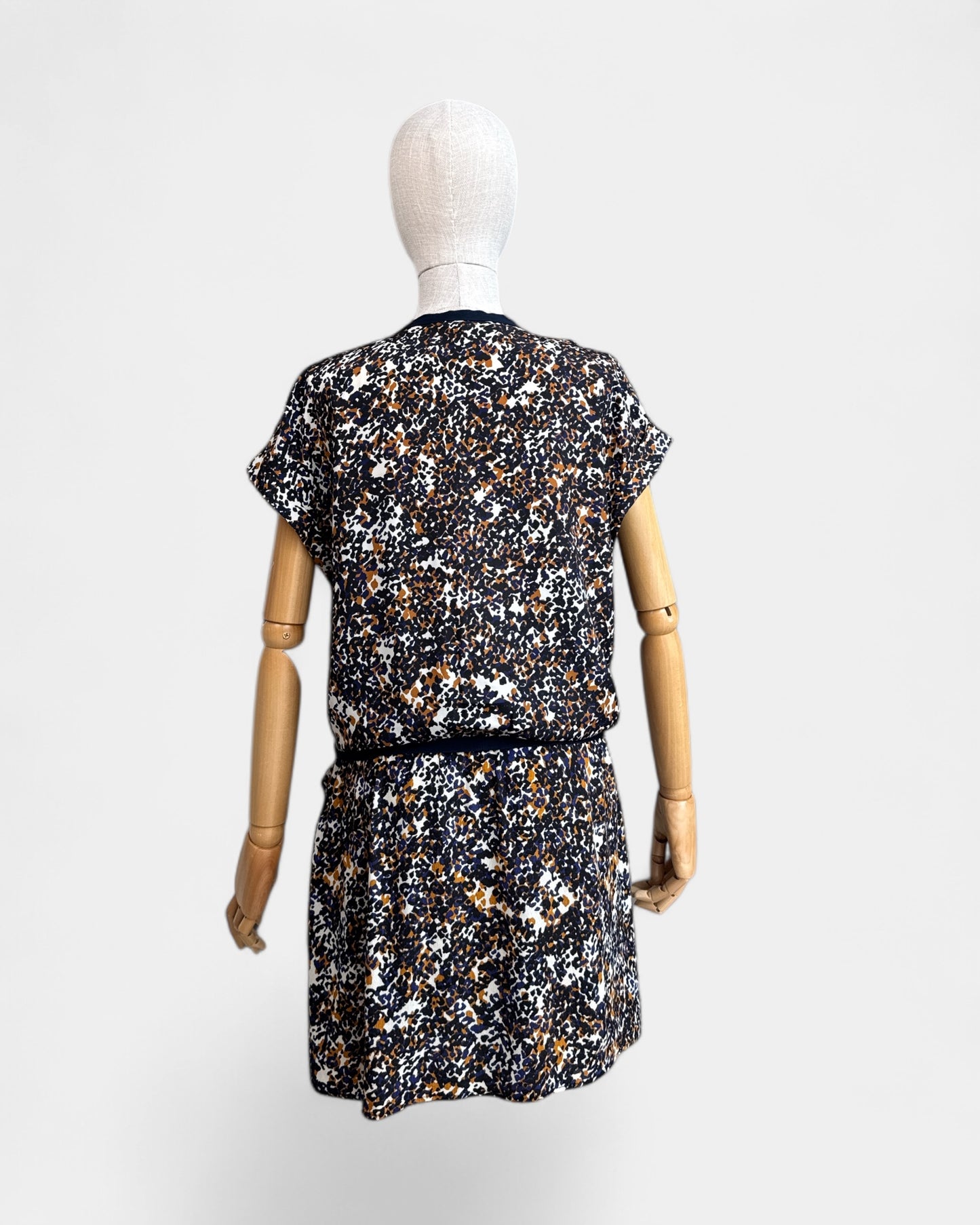 Maje black/ochre printed dress