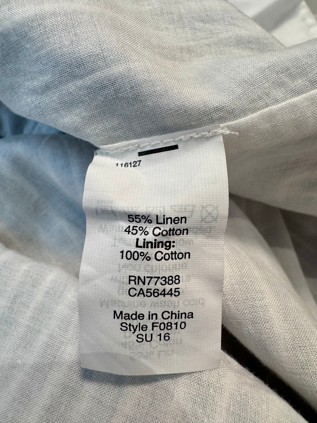 J Crew striped linen and cotton skirt Blue white, S