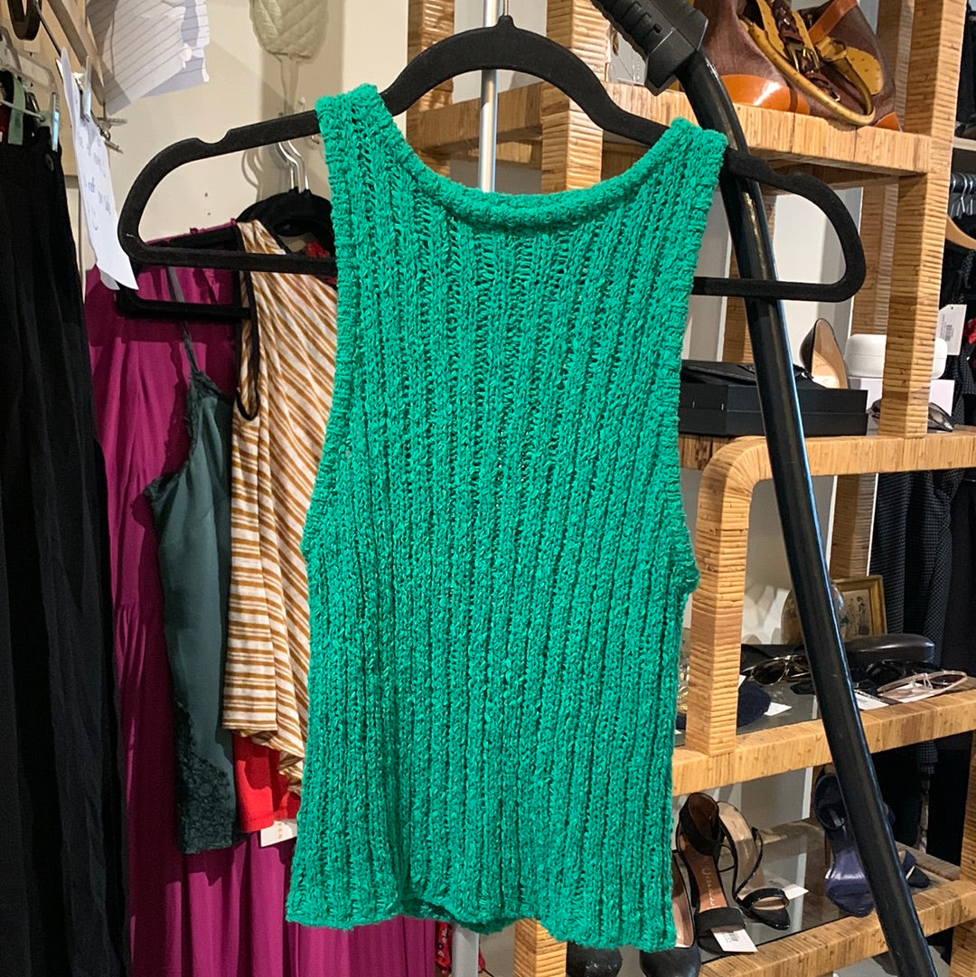 Zara green knit cami