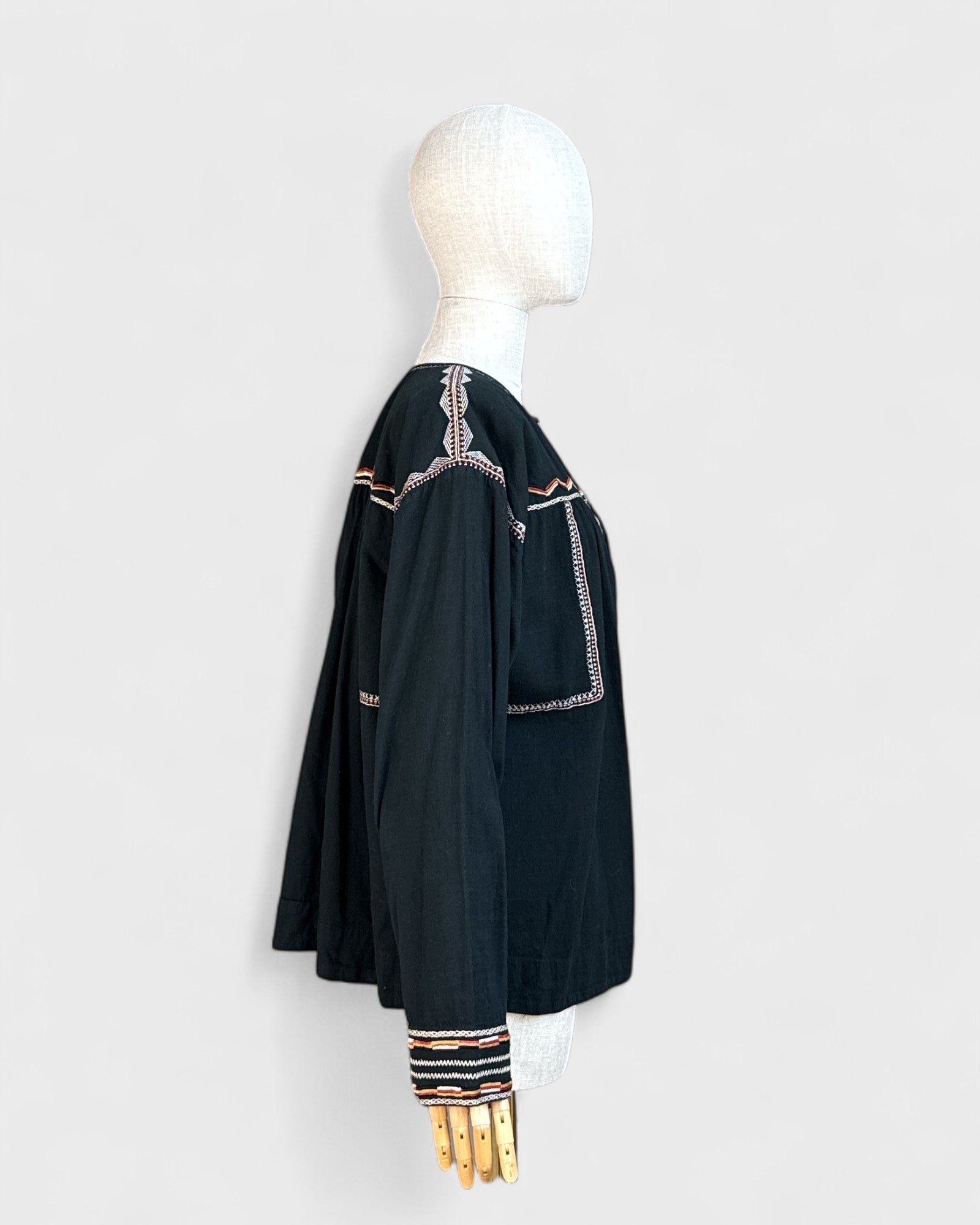 Blouse brodée 100% coton Noir/marron/orange/blanc Isabel Marant étoile