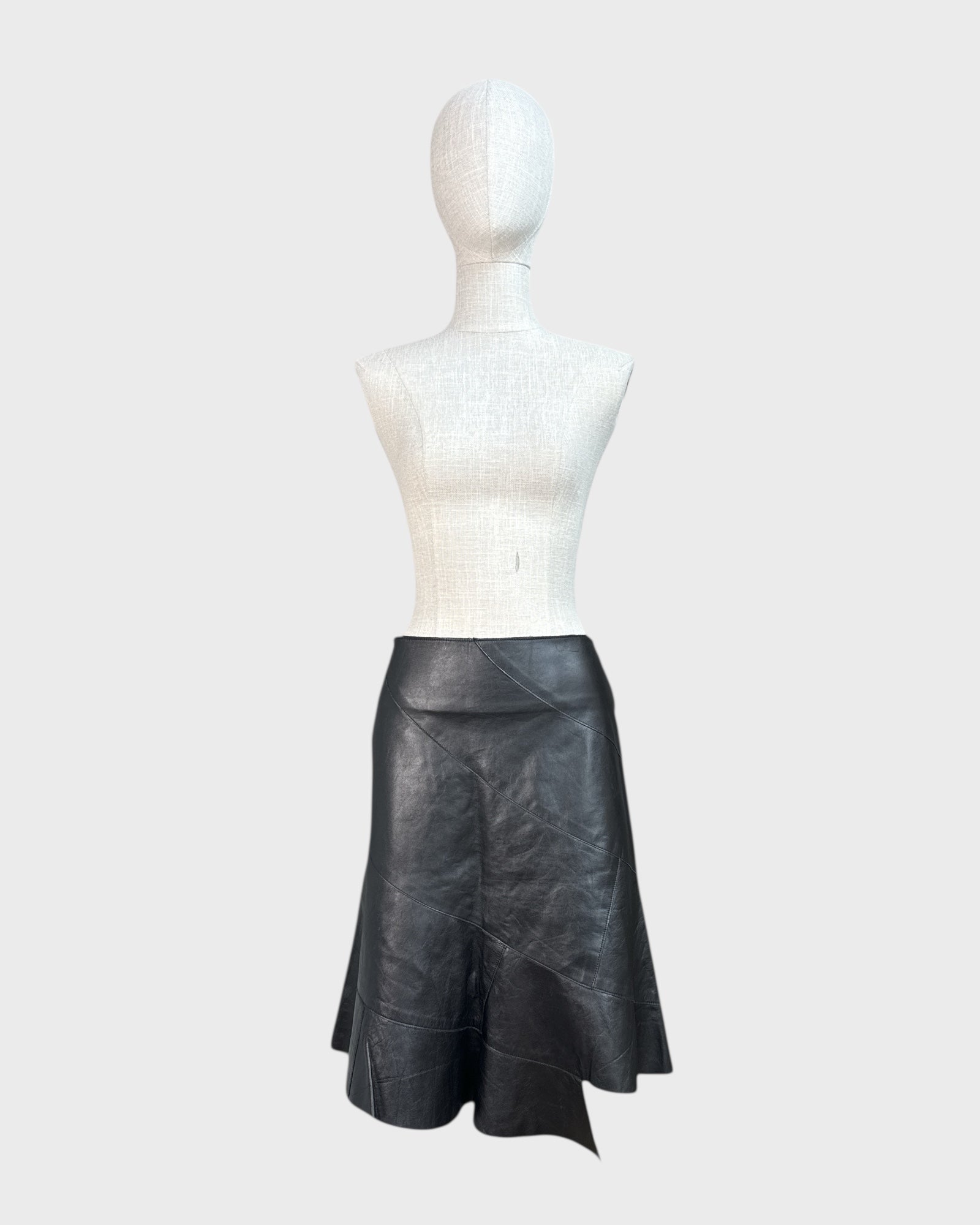 Mackage Black Leather Skirt, 2