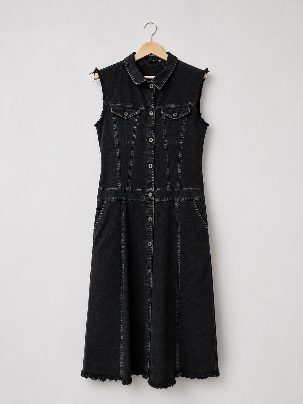 Grey denim dress Please, L