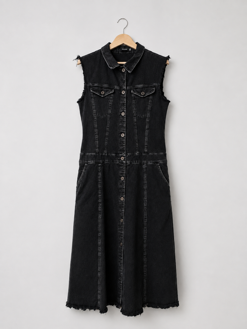 Grey denim dress Please, L
