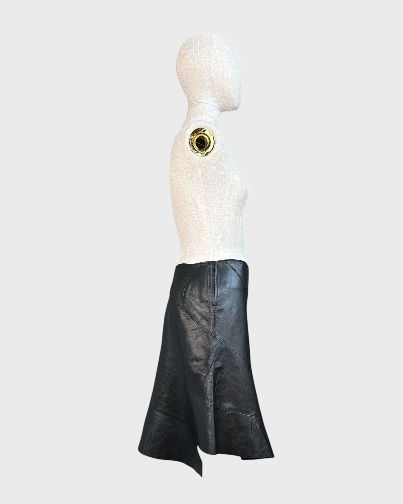 Mackage Black Leather Skirt, 2