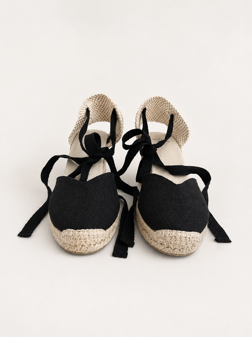 Espadrilles compensées à lacets, Sézane