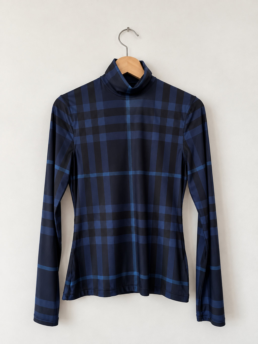Haut stretch col montant Carreaux bleus Burberry , M