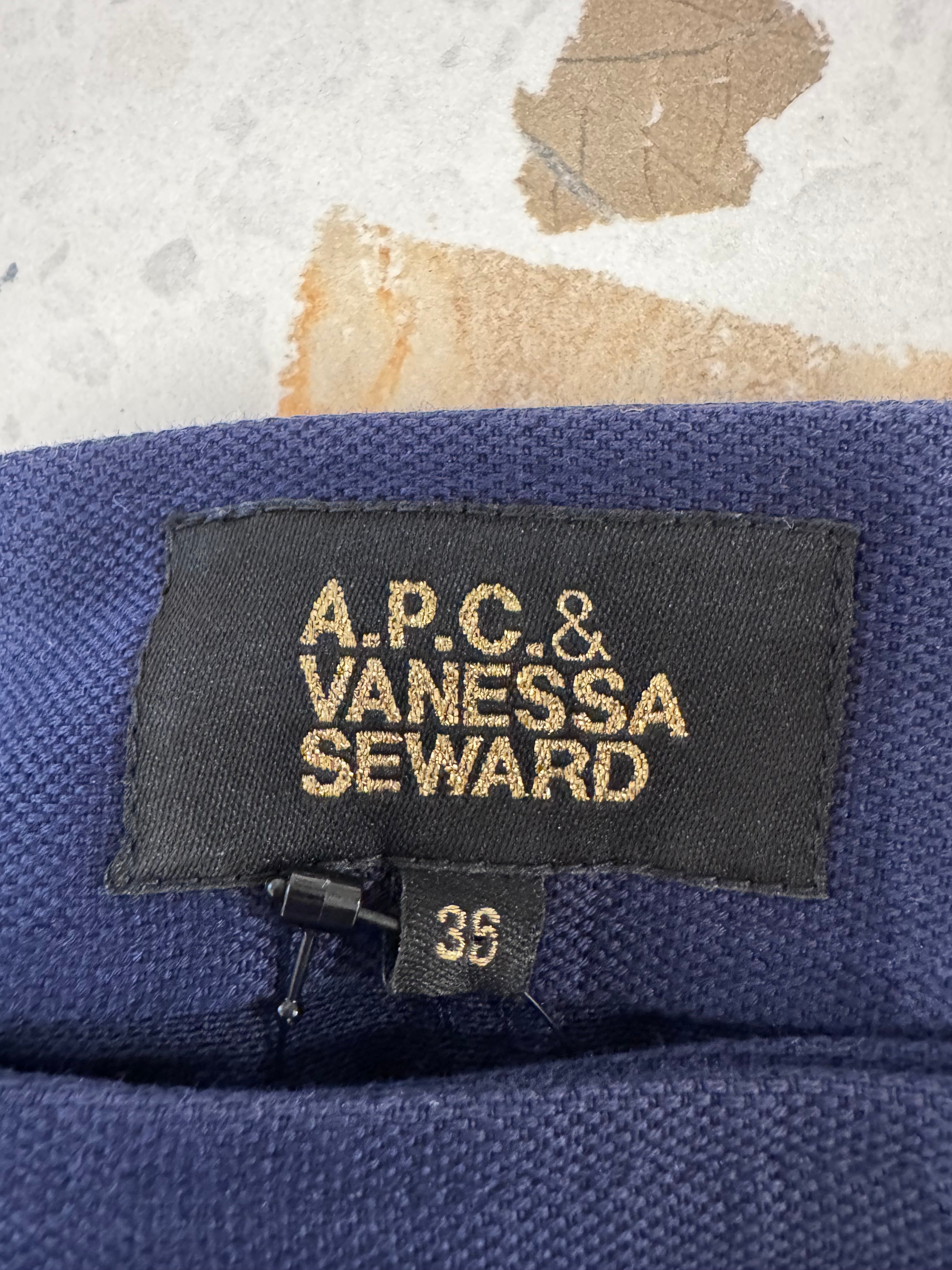 APC x Vanessa Seward Blue Cotton Skirt, 36