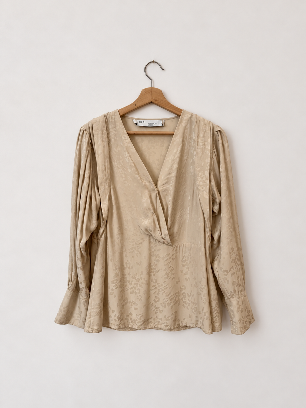 Printed silk blouse Cream Iro
