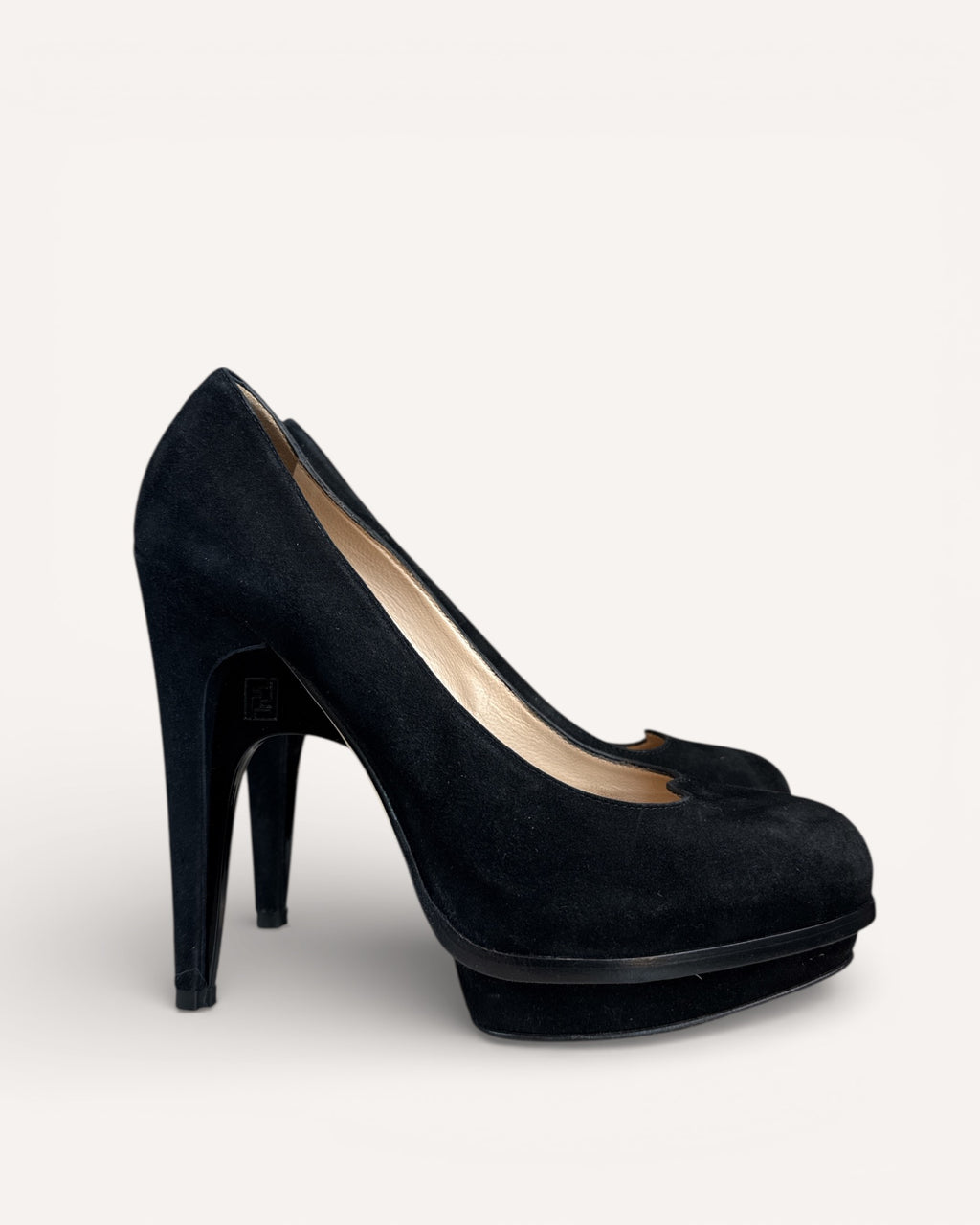 Fendi Black Suede Heels, 40