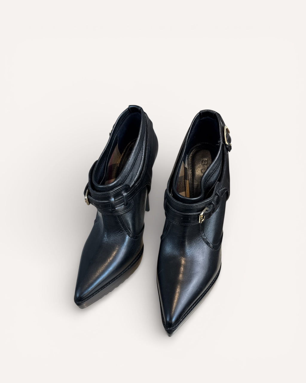 Burberry Black Buckle Heels