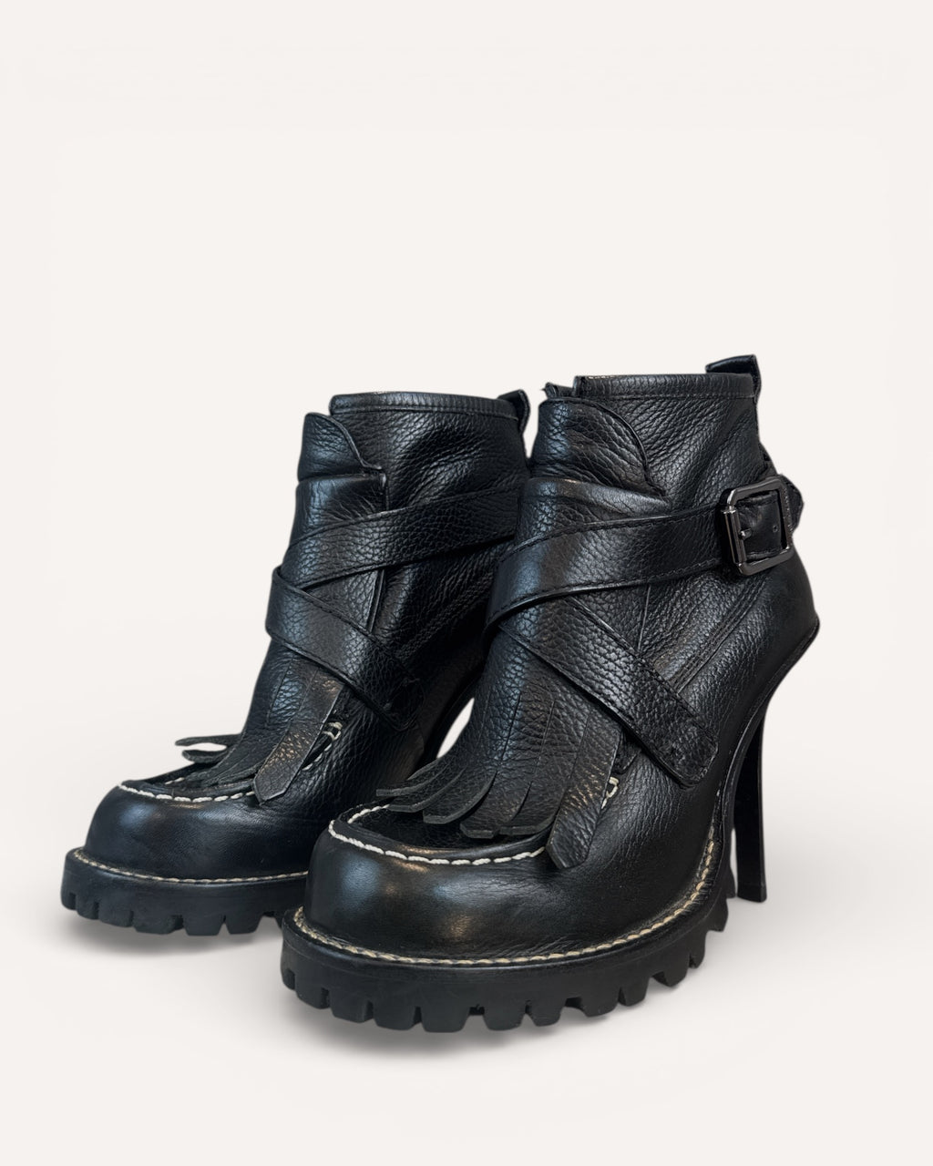 Tory burch black heeled ankle boots, 6