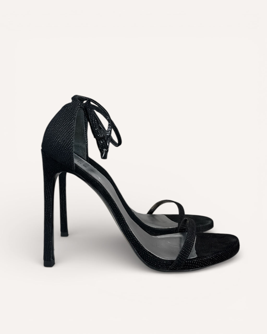 Strappy black sandals Stuart Weitzman, 7.5