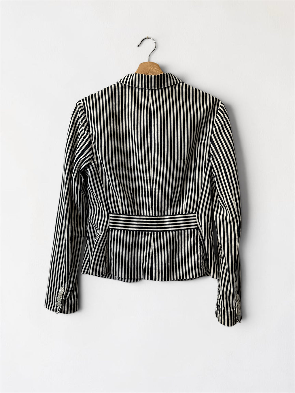 Ralph Lauren Black and White Striped Blazer, Size 4