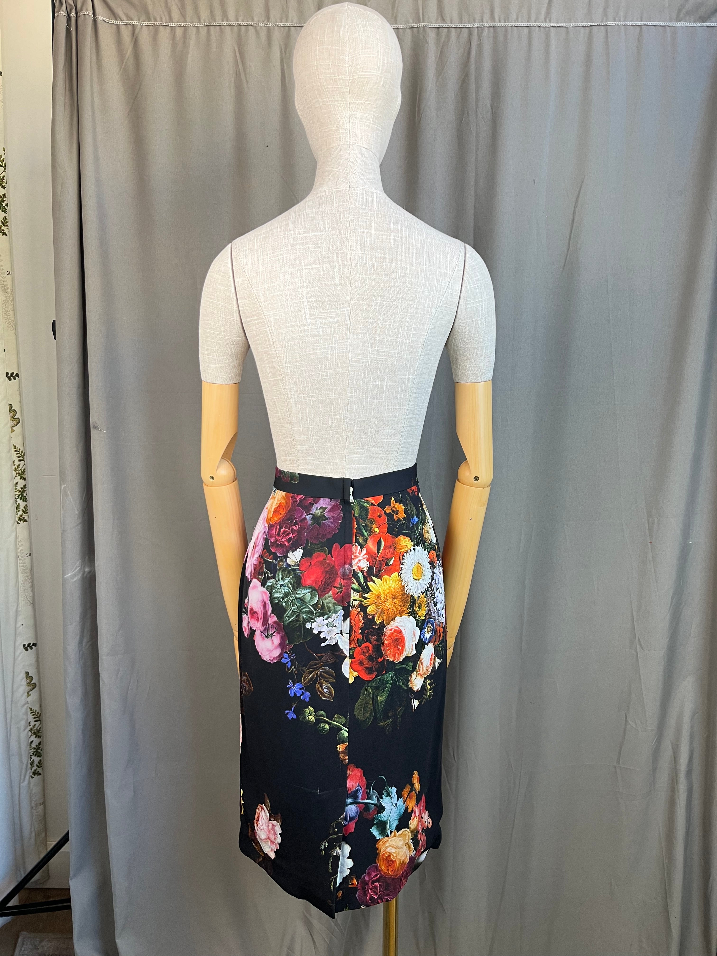 Floral skirt Black Dolce &amp; Gabbana