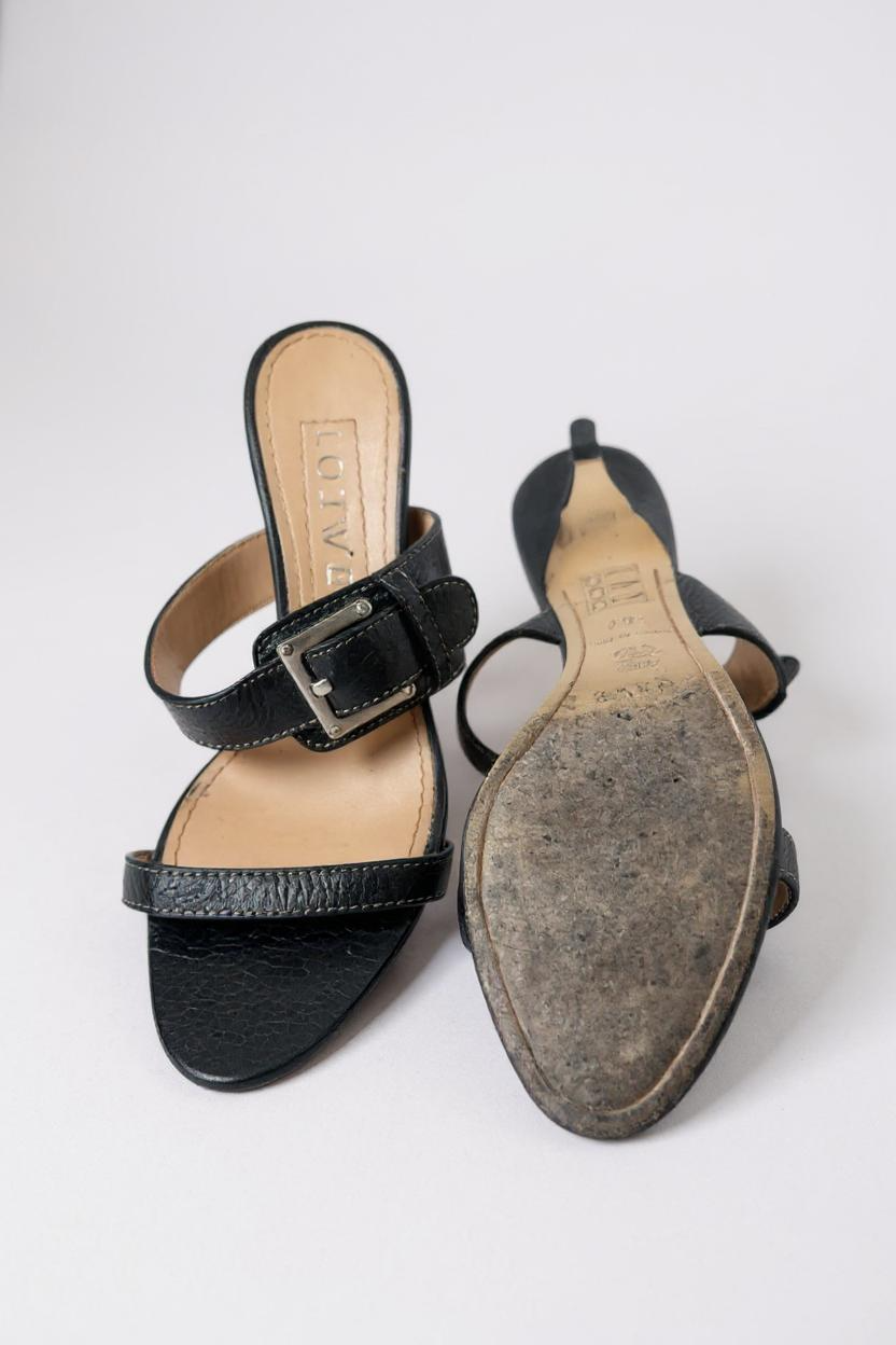 Loewe Black Sandals, 6