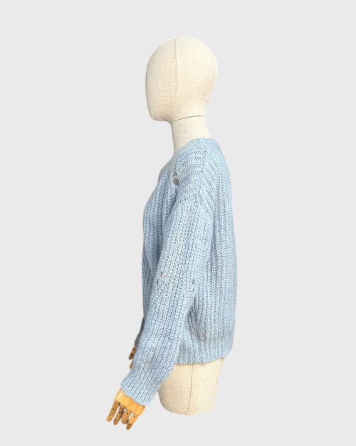Berenice Blue Knit Sweater, M