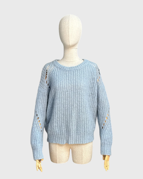 Berenice Blue Knit Sweater, M