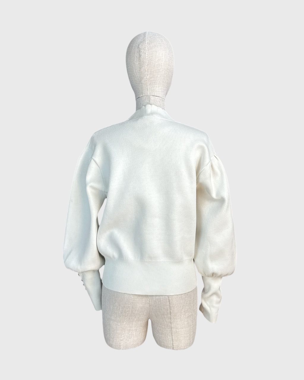 Sandro white puff-sleeve sweater, 2