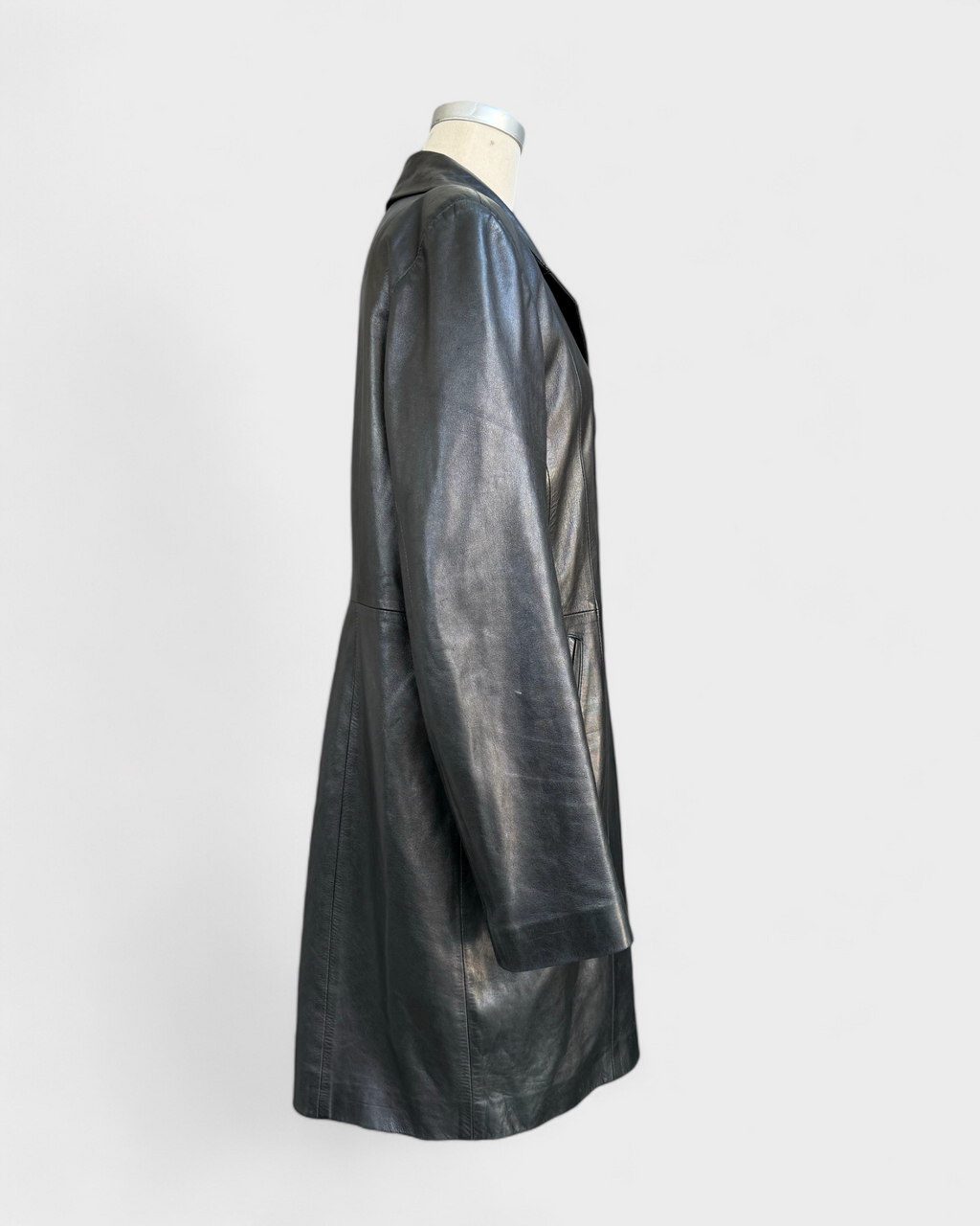 Black Leather Coat, Skin Mod, S