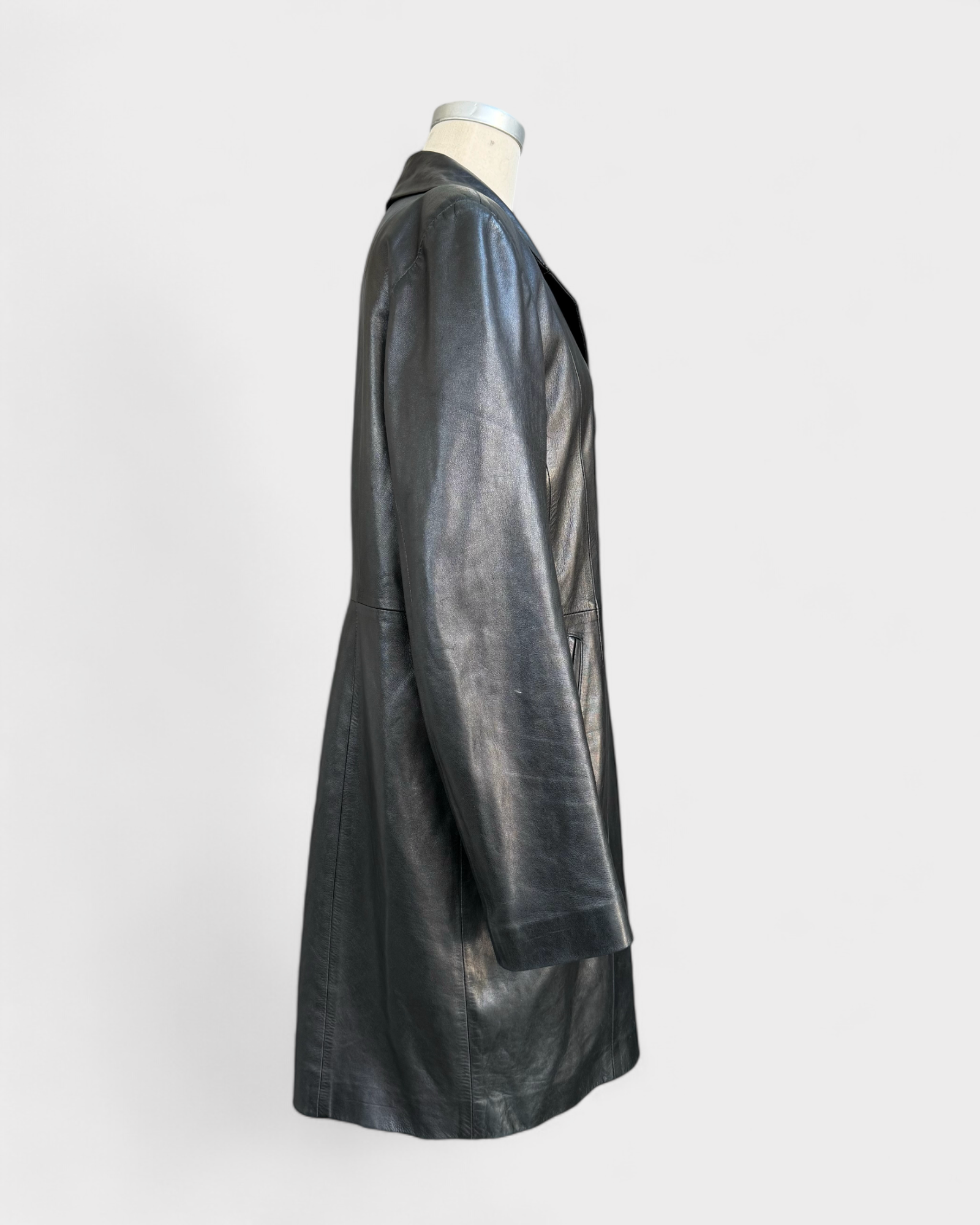 Black Leather Coat, Skin Mod, S