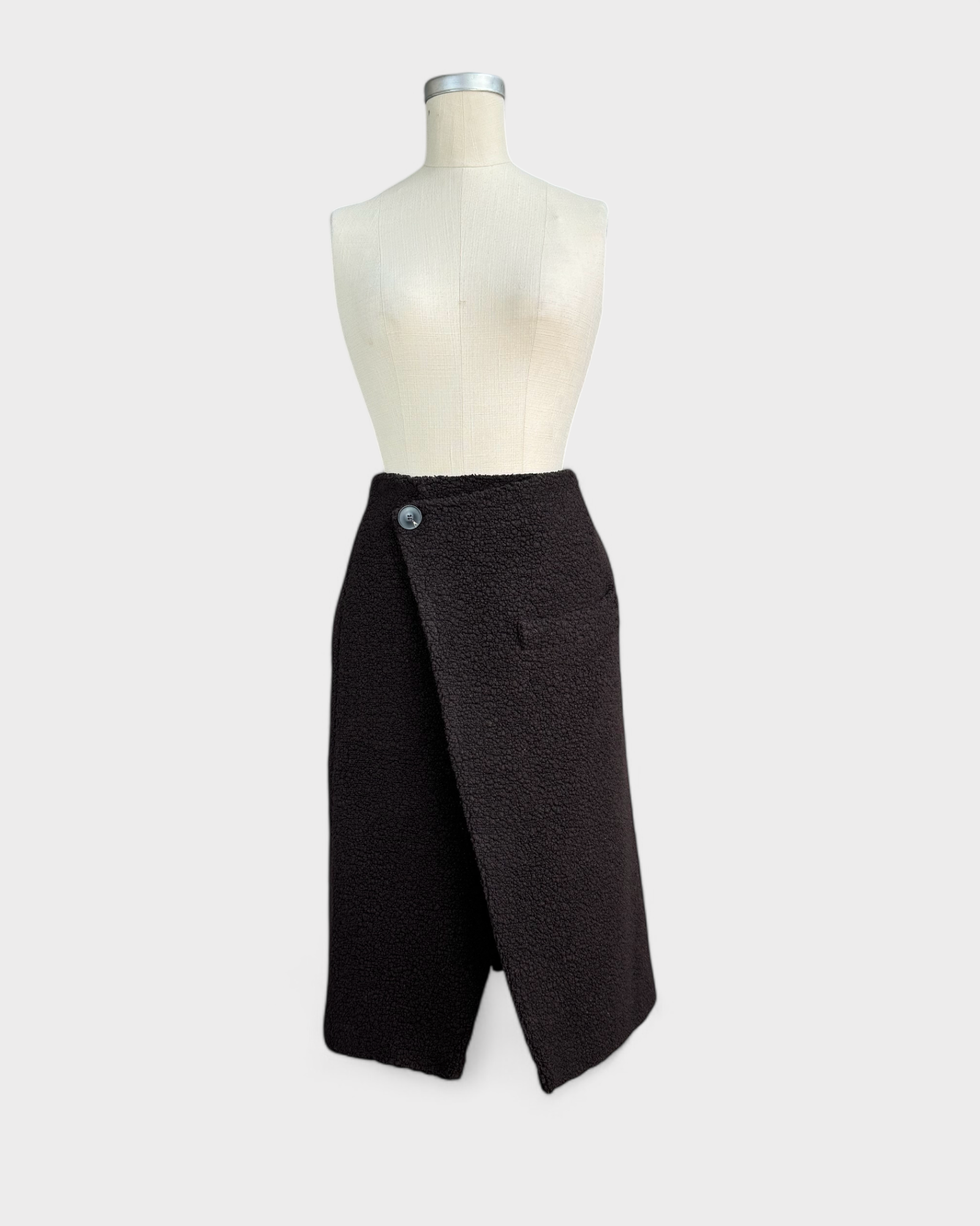 Liviana Conti Brown Sheepskin Skirt, 42