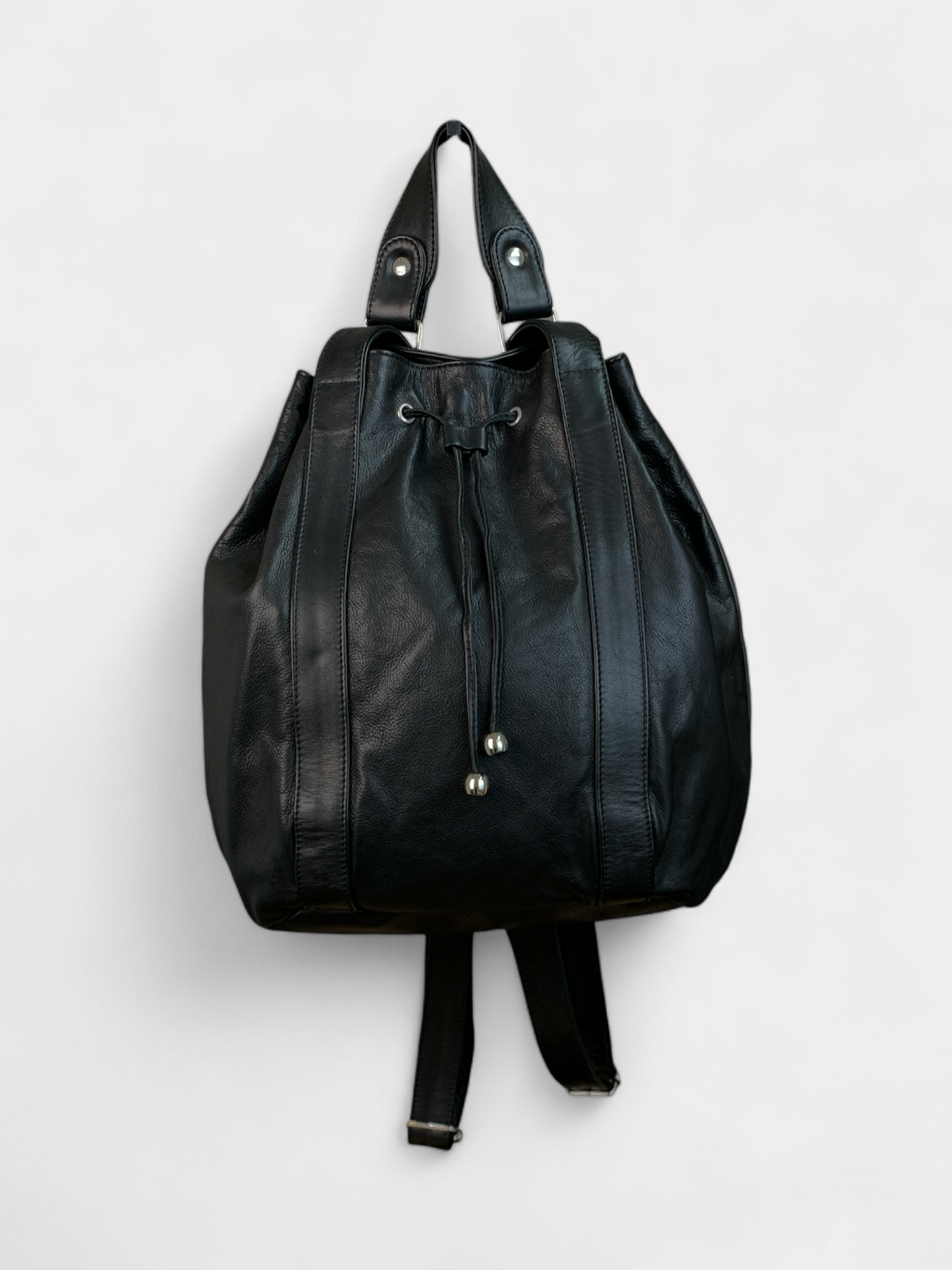 Black leather backpack, Gerard Darel