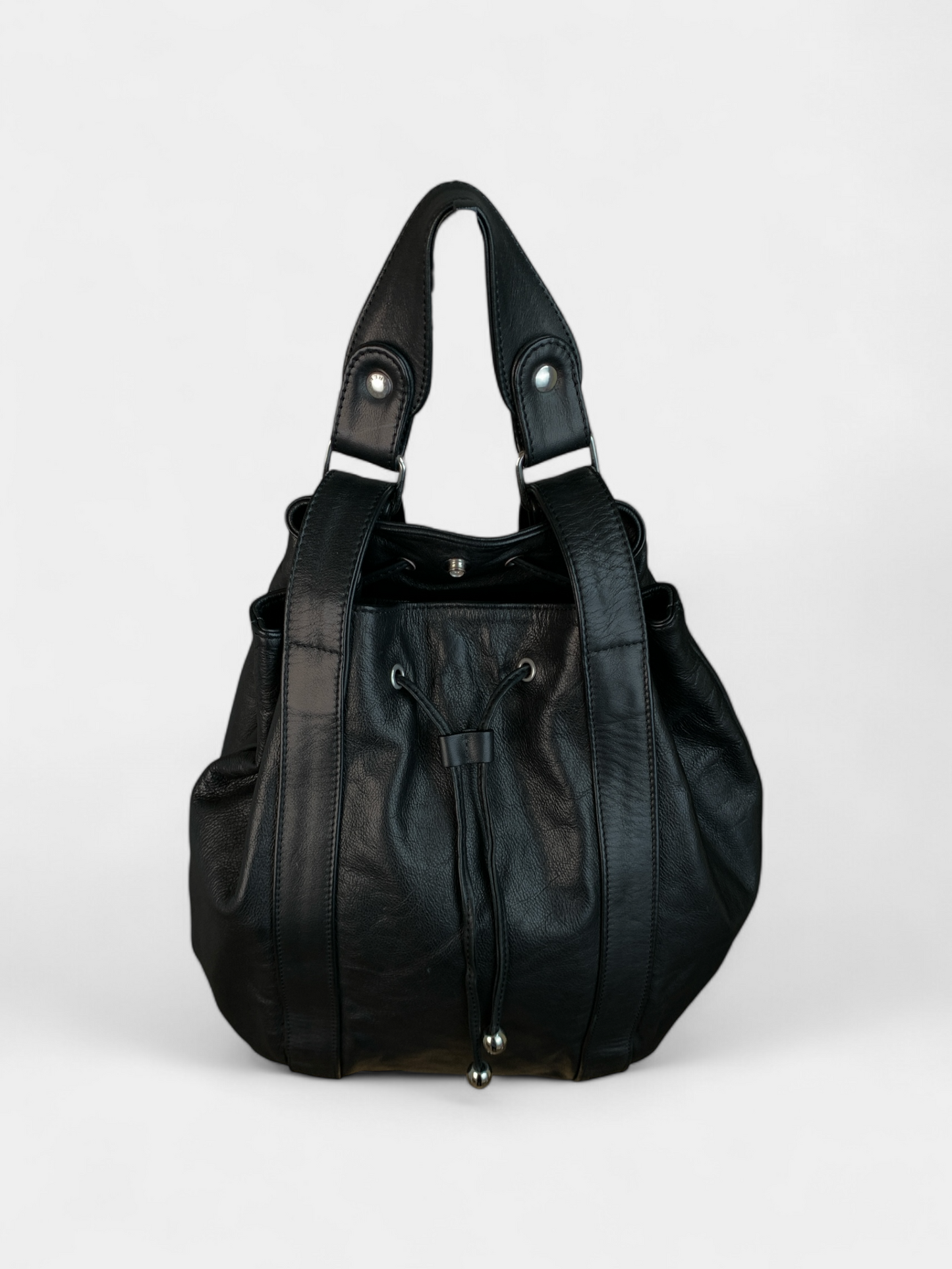 Black leather backpack, Gerard Darel