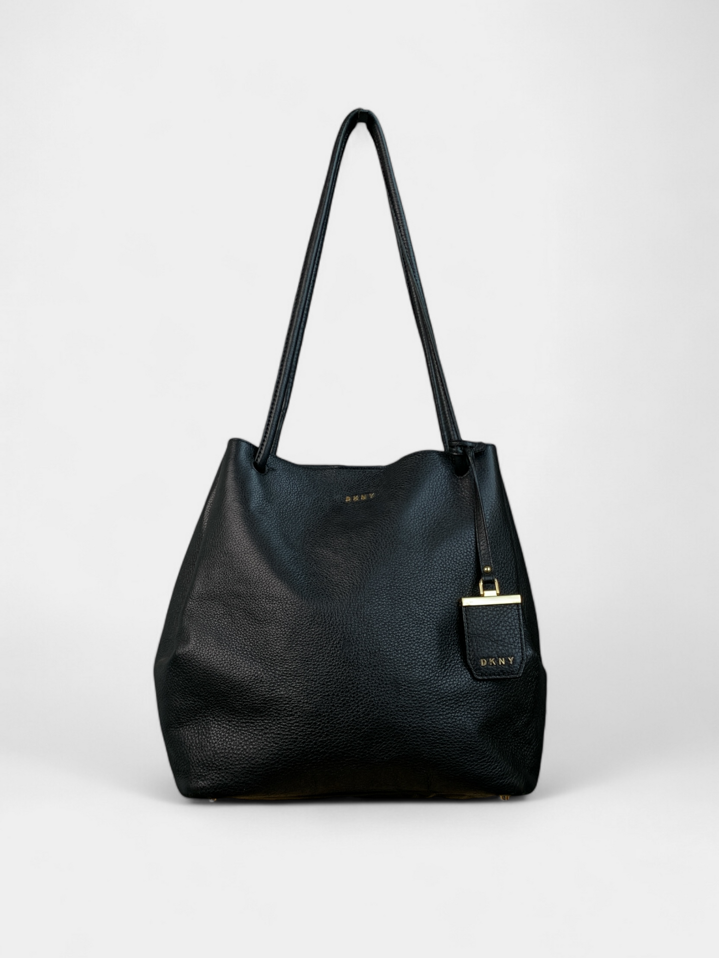 Leather handbag, Black Dkny