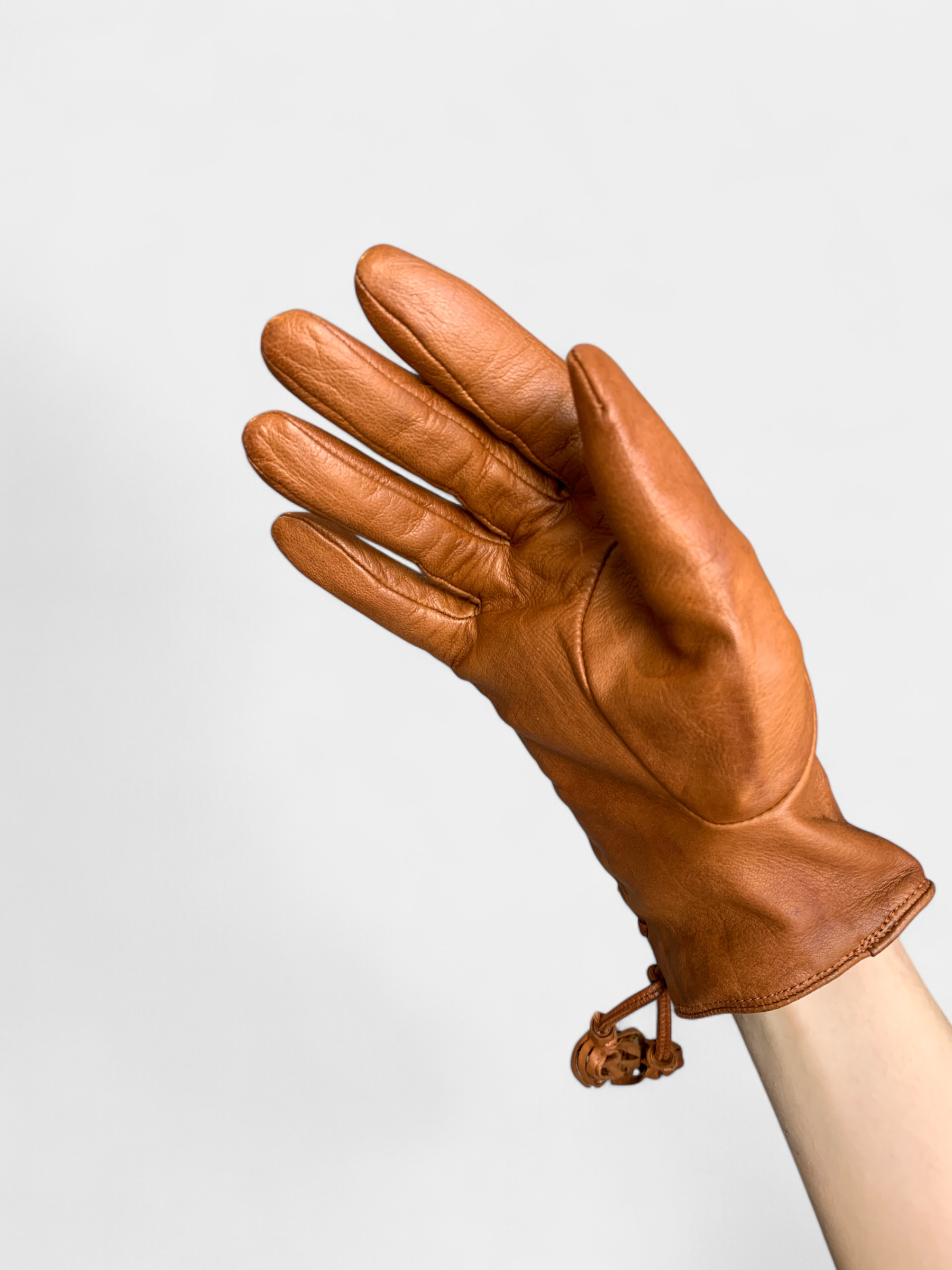 Brown leather gloves, Comptoir des Cotonniers, 1