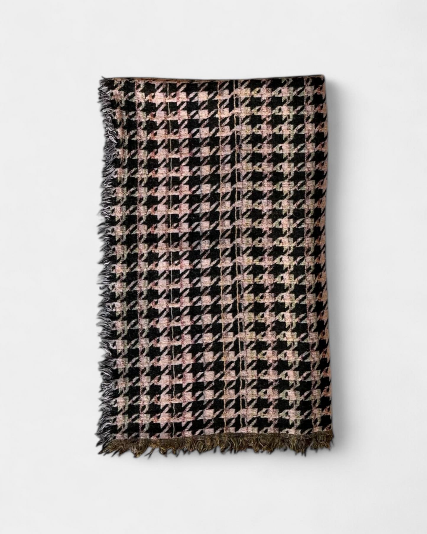 Pink and green wool scarf, Wilfred