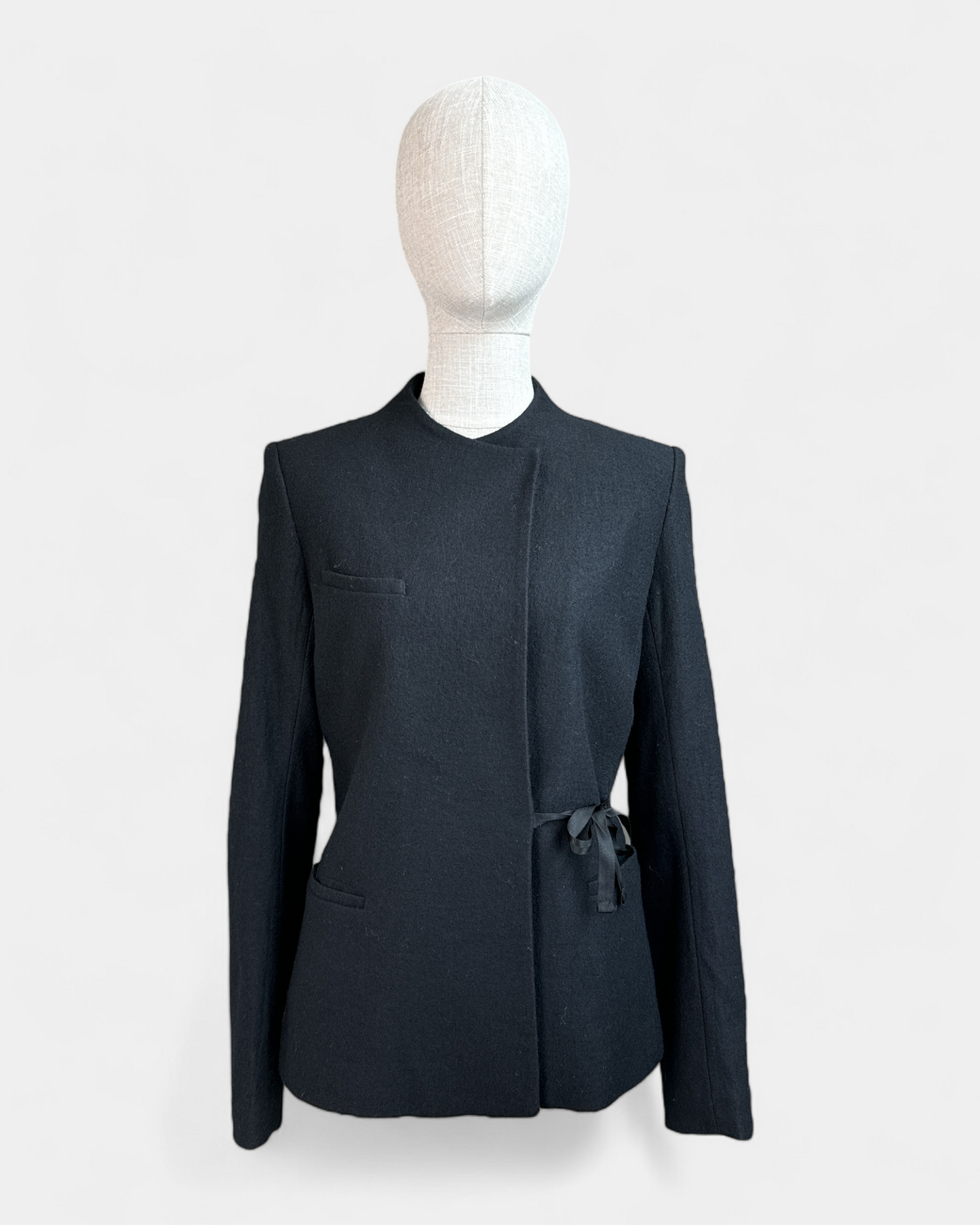 Filippa K ribbon black wool jacket, S