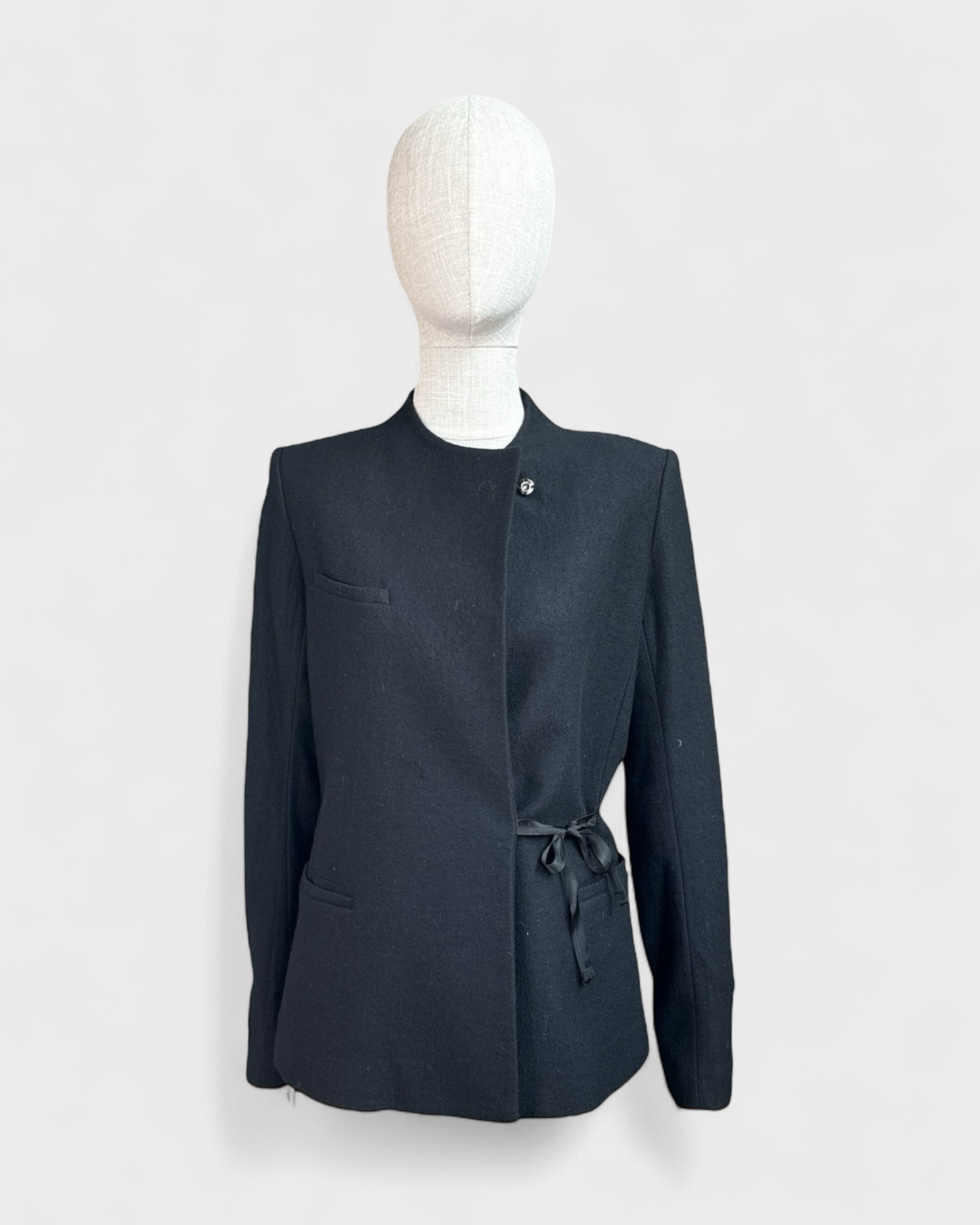 Filippa K ribbon black wool jacket, S