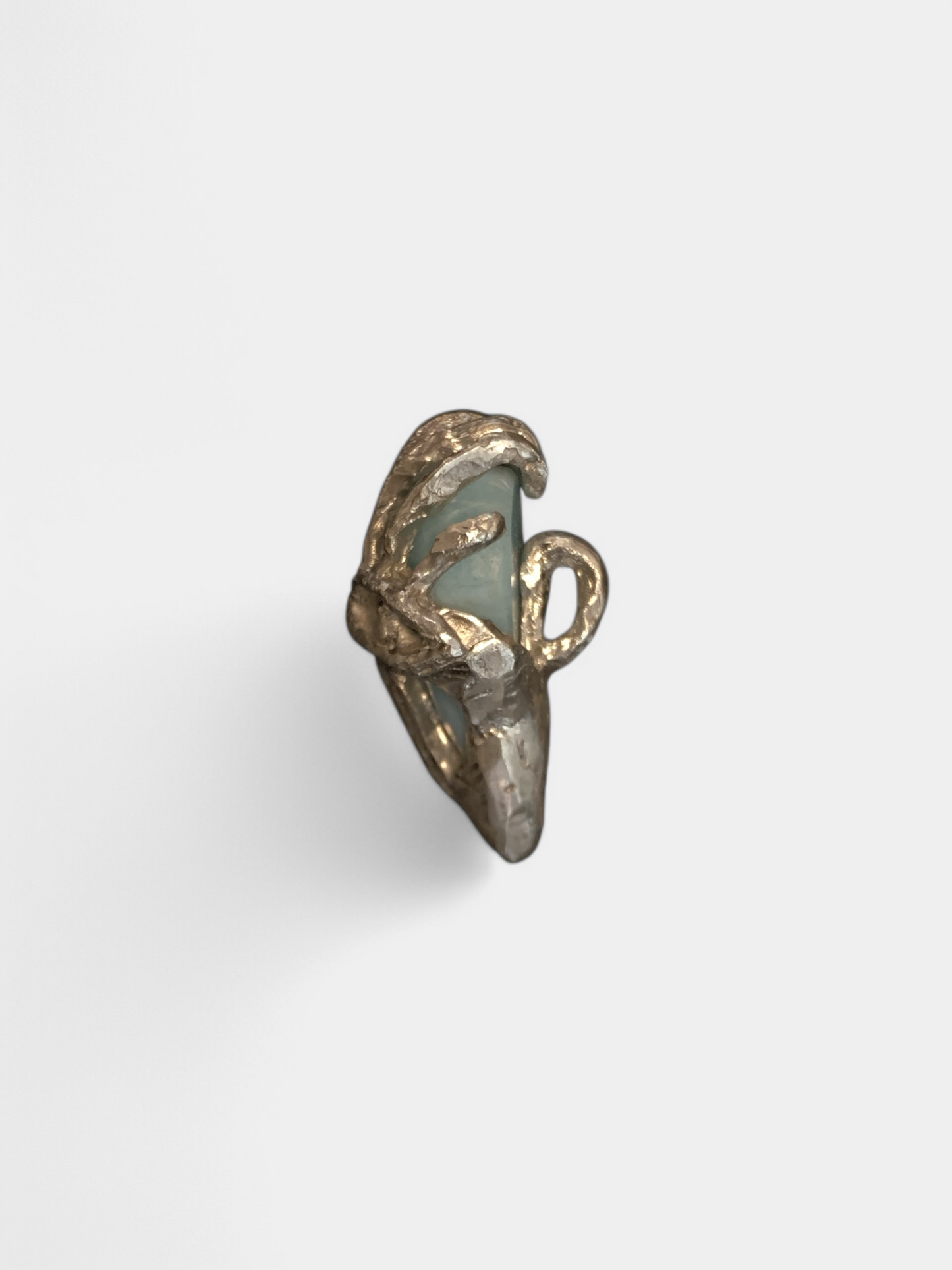 MASK Pendant in sterling silver with aquamarine Skectches in Silver