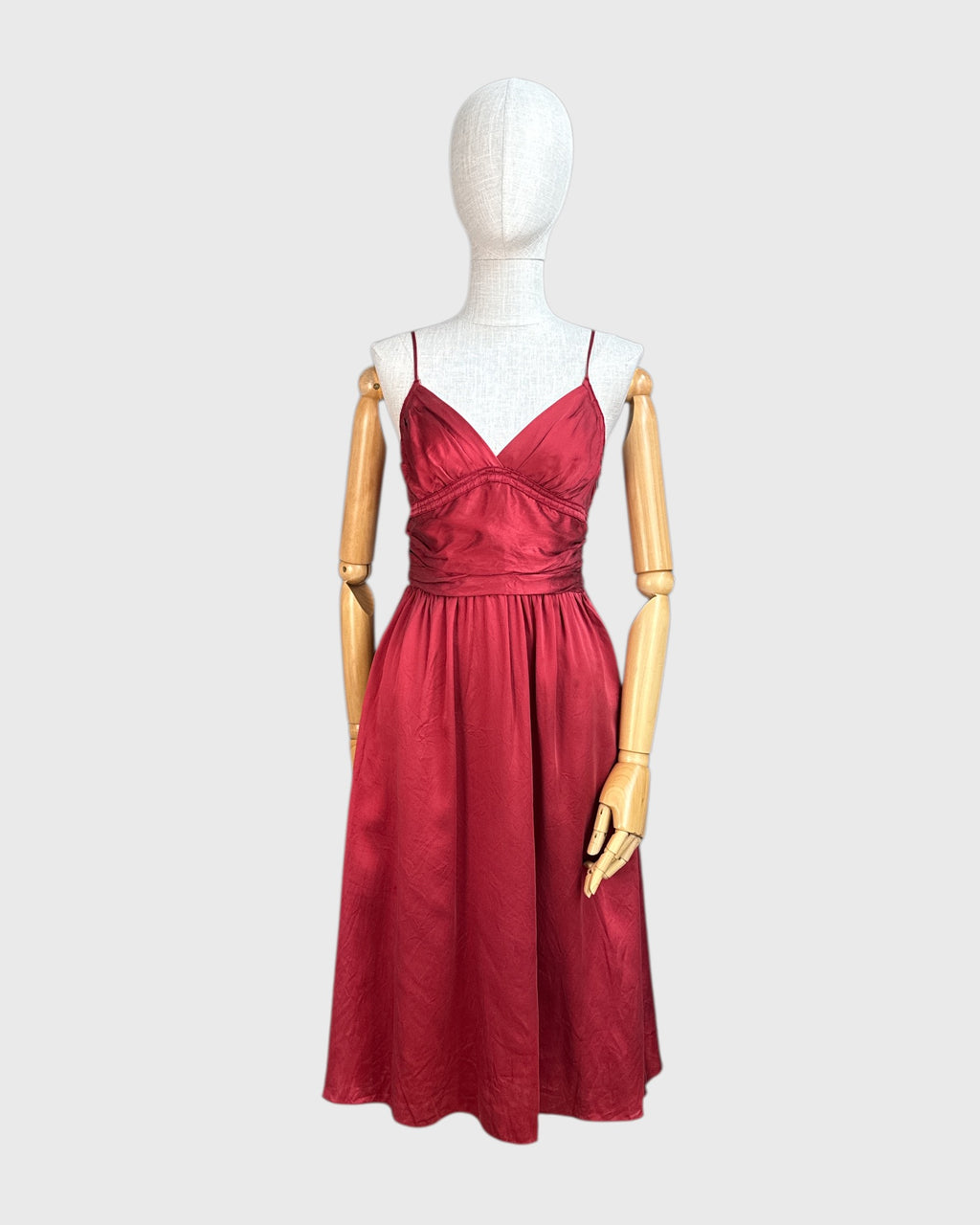 Robe 100% soie rouge Jacob, taille S