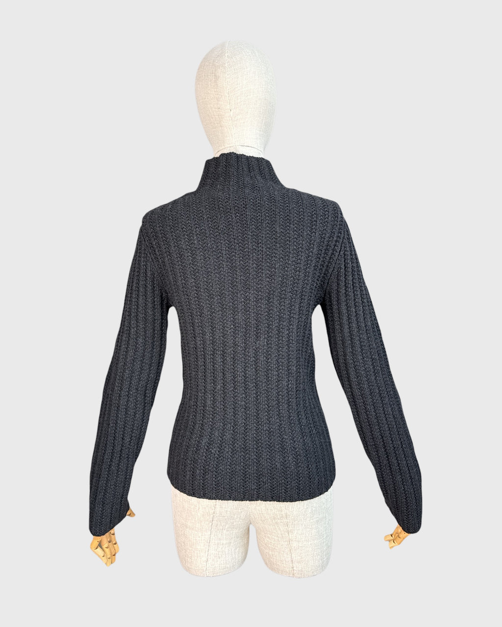 Dark Grey Theory Wool Mockneck Knit