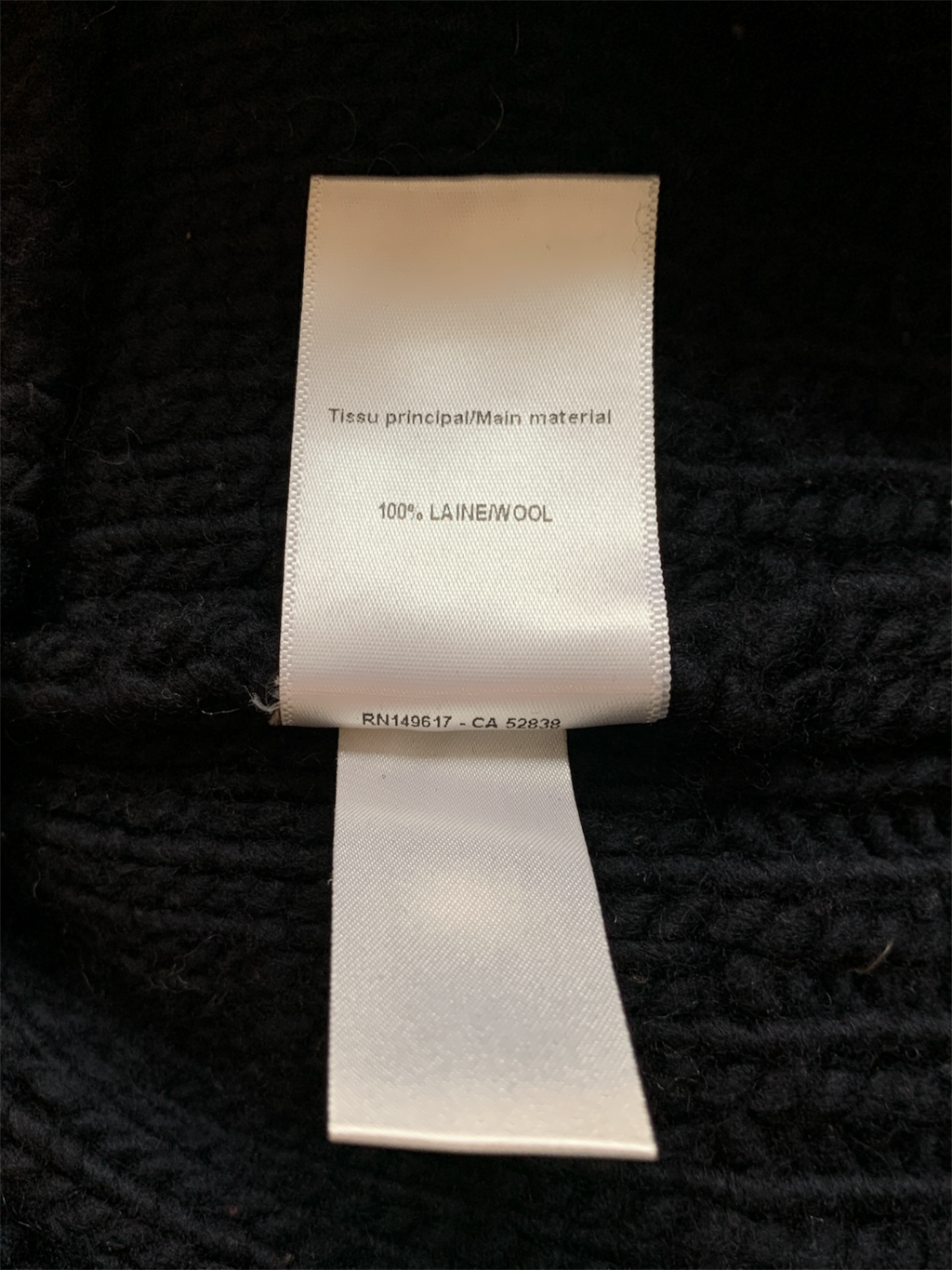 See by Chloé 100% Wool Ruffled Sweater, Black, XS