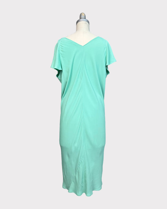 Liviana Conti turquoise silk blend dress