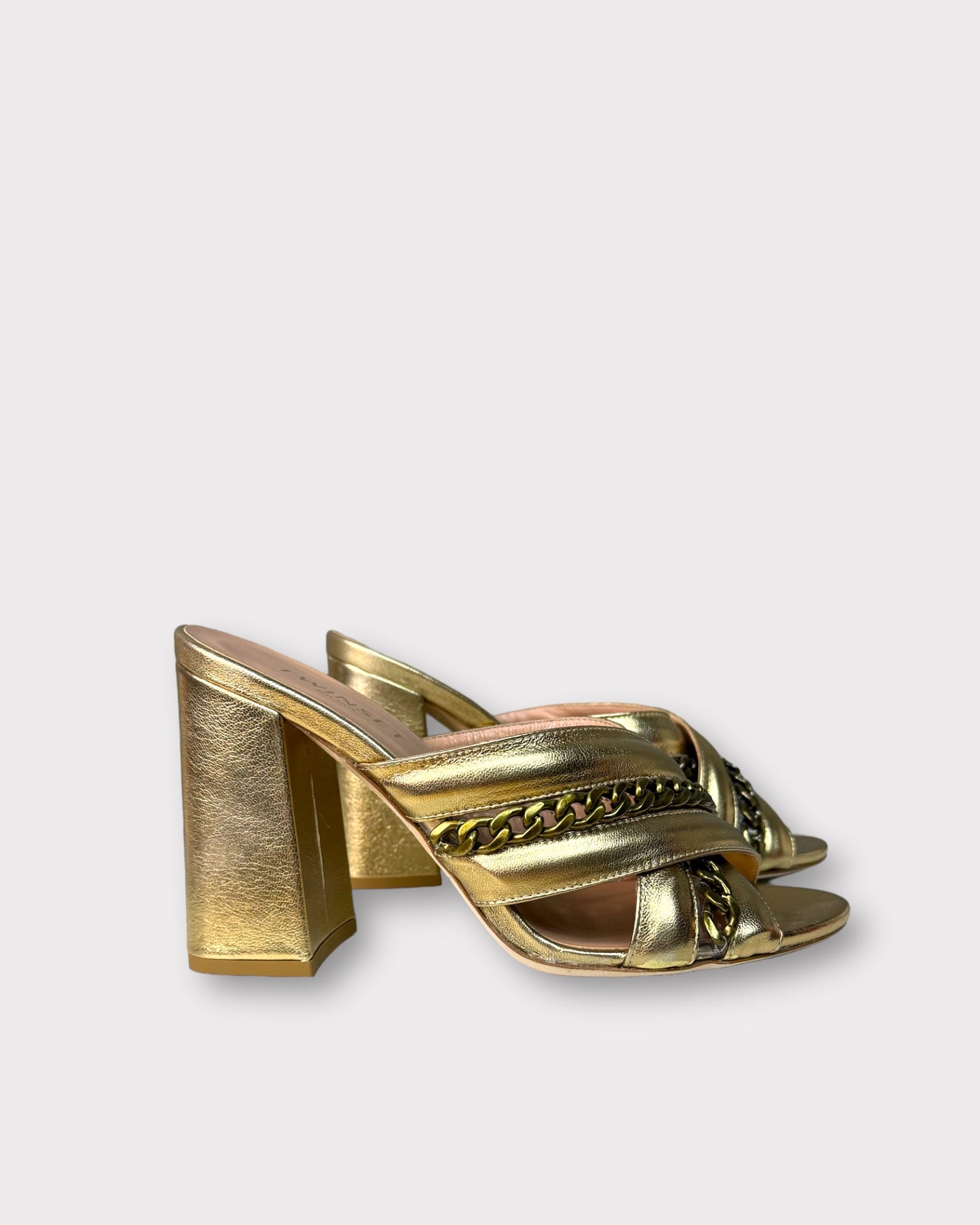 Gold sandals, Twinset, 37