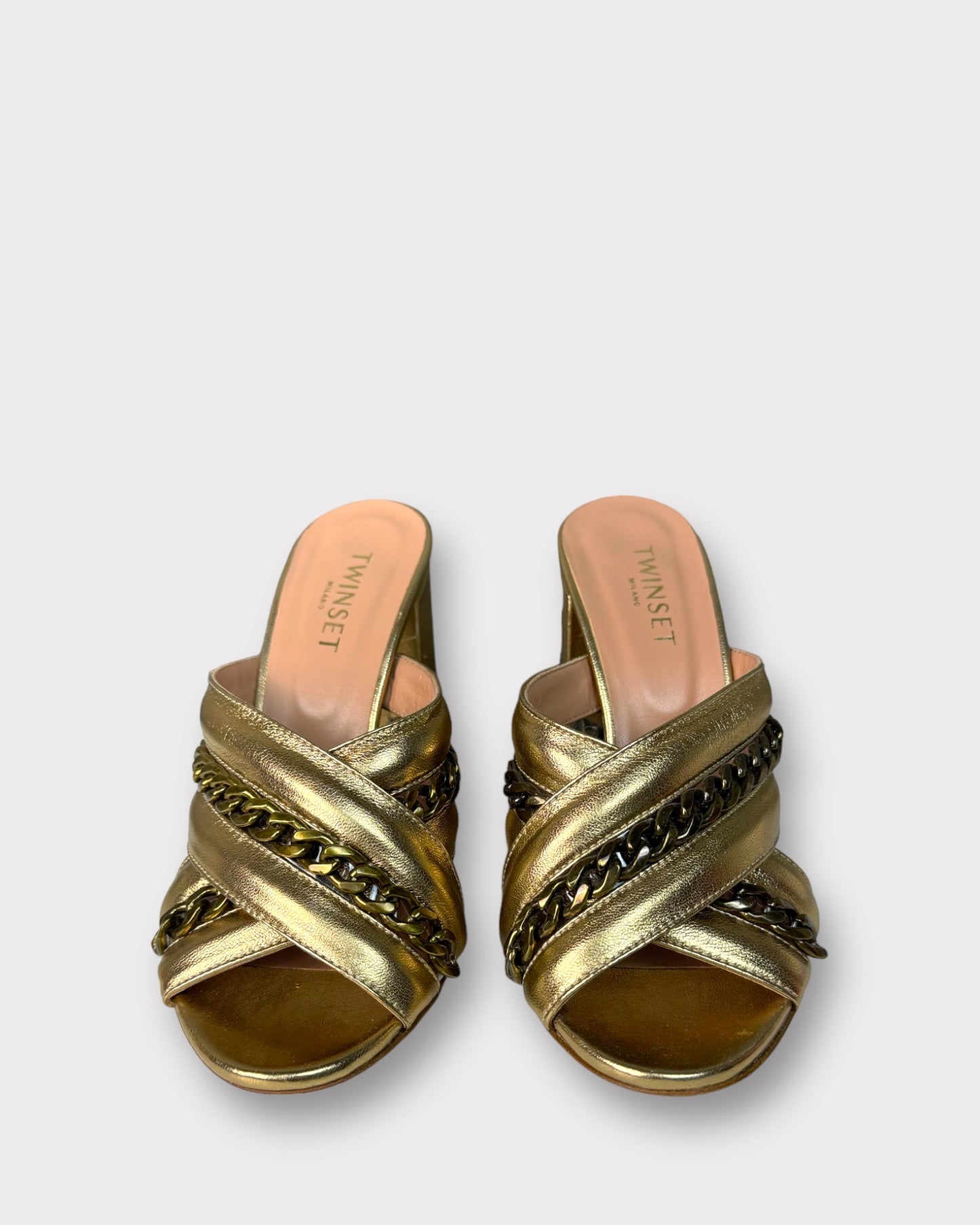 Gold sandals, Twinset, 37