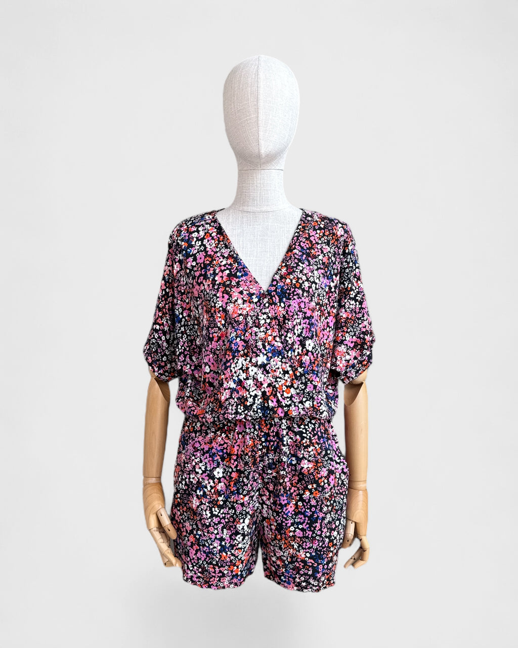 Maje Multi flower playsuit, 38