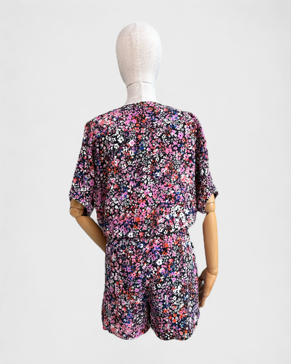 Maje Multi flower playsuit, 38