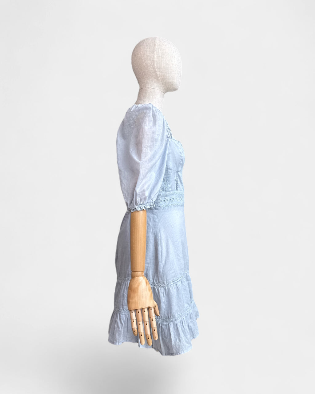 Reformation Puff Sleeve Cotton Dress, 6