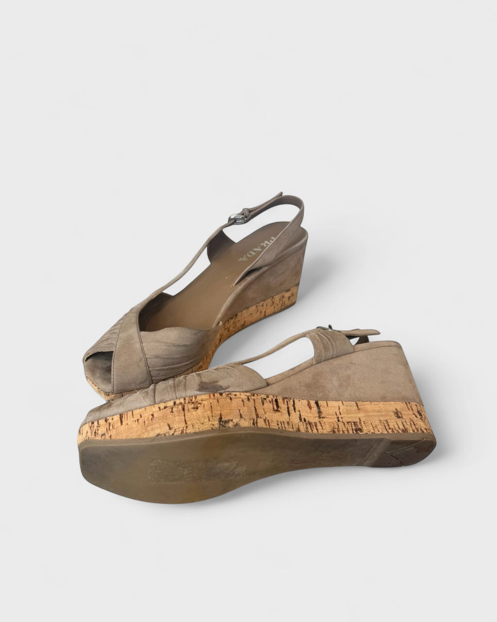 Suede wedge sandals - Prada - 38