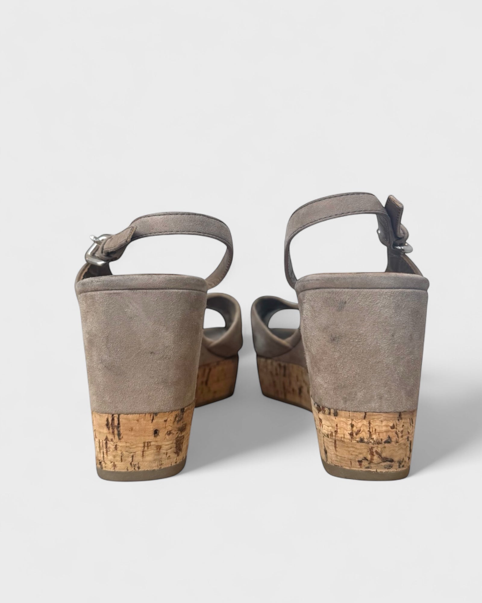 Suede wedge sandals - Prada - 38